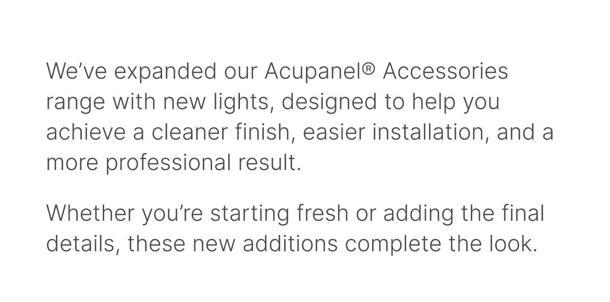 Explore New Acupanel Glow Lights