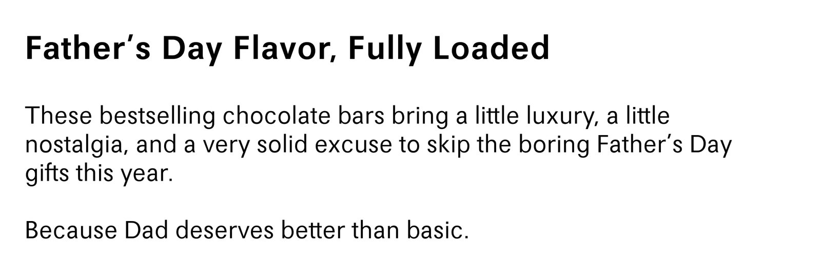Father’s Day Flavor, Fully Loaded