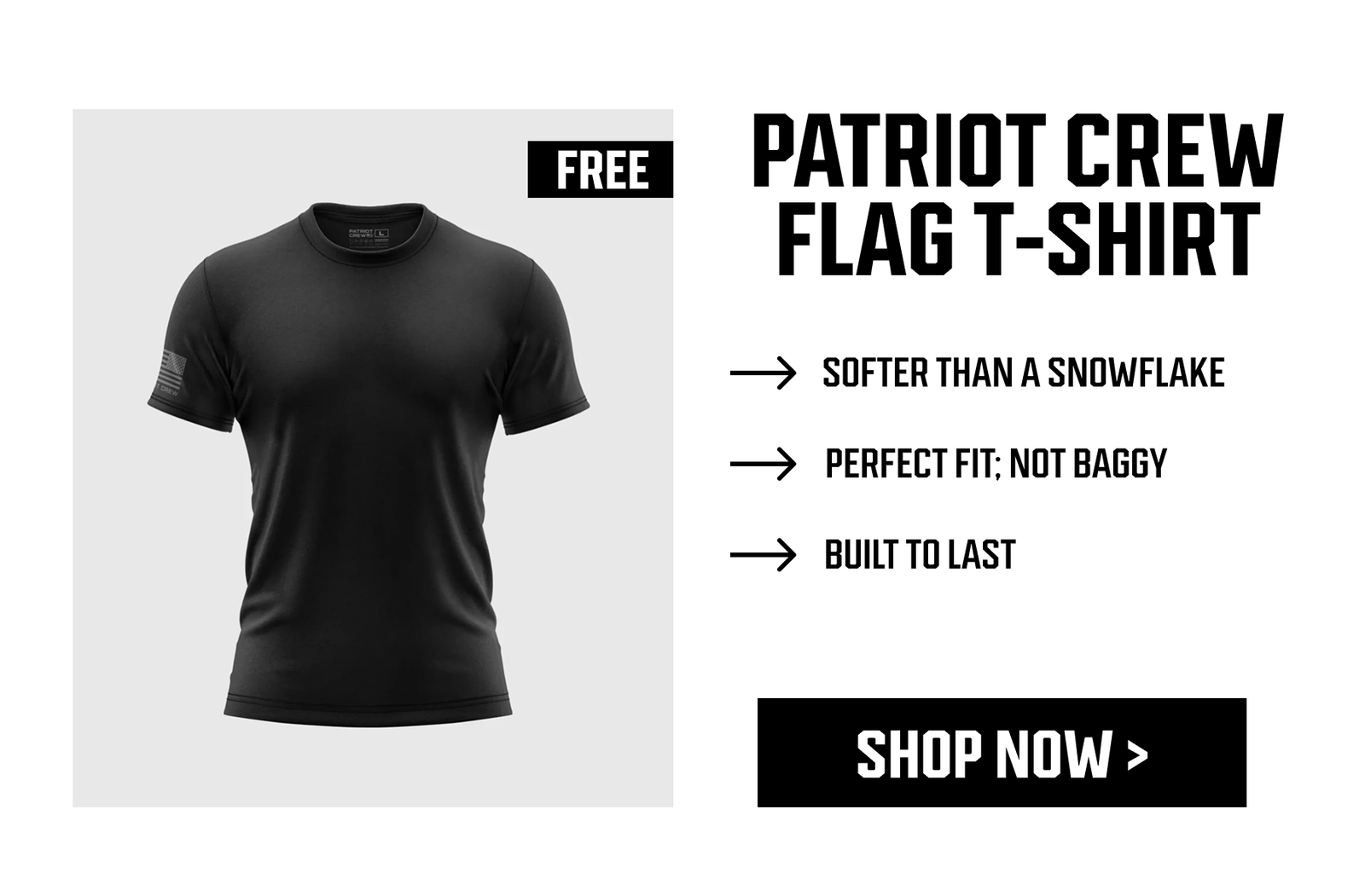 PATRIOT CREW FLAG T-SHIRT - SHOP NOW >