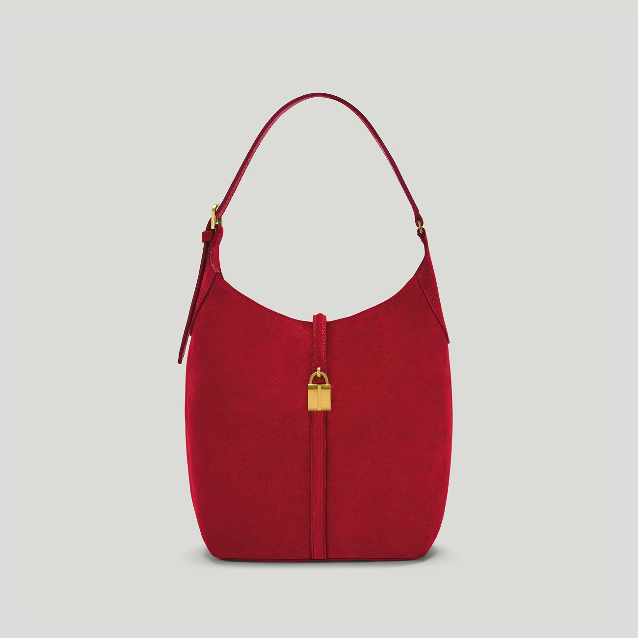 the siena bucket berry red suede