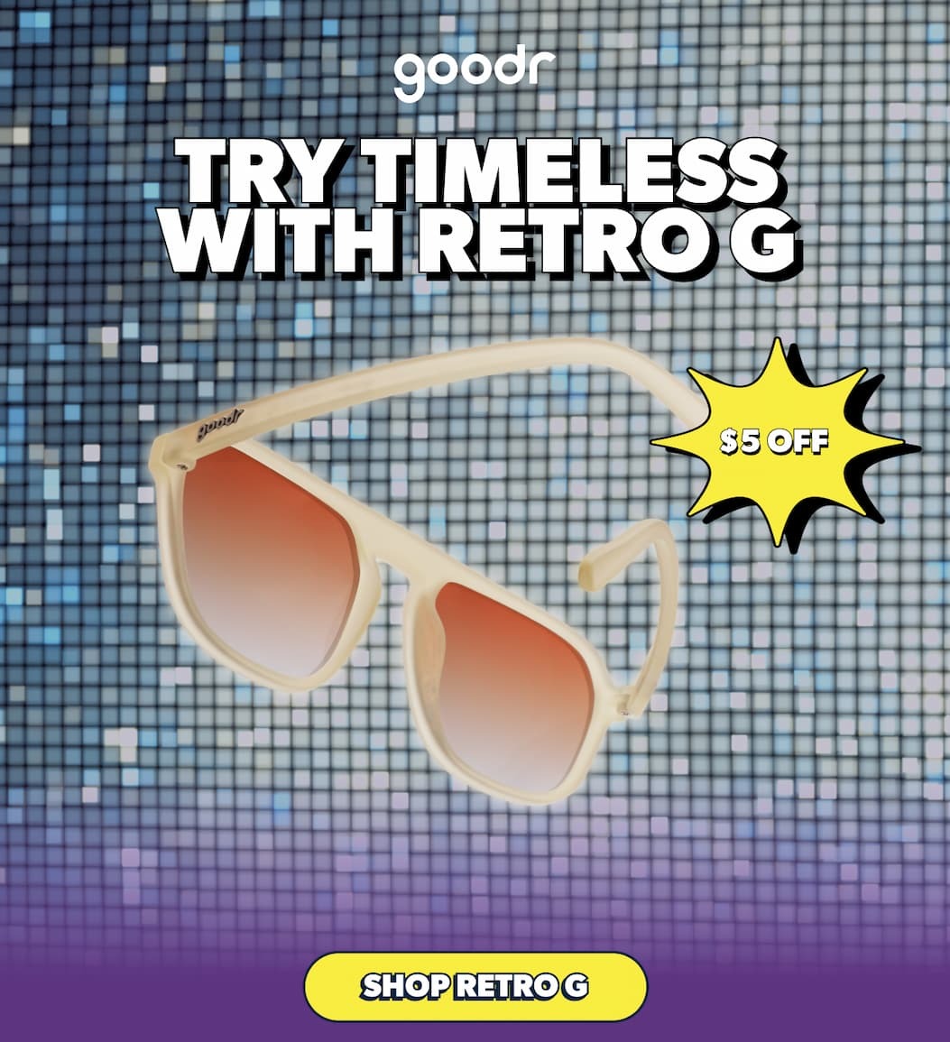 GOODR SUNGLASSES; TRY TIMELESS WITH RETRO G, $5 OFF