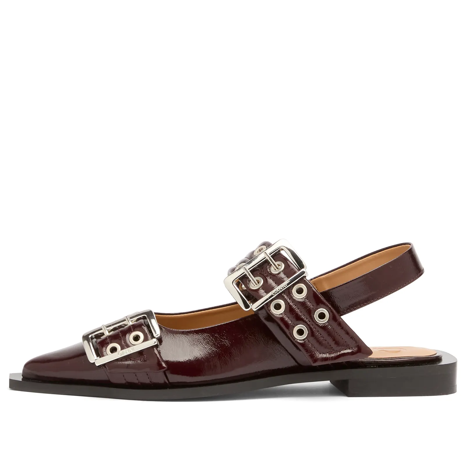 GANNI Feminine Buckle Ballerina