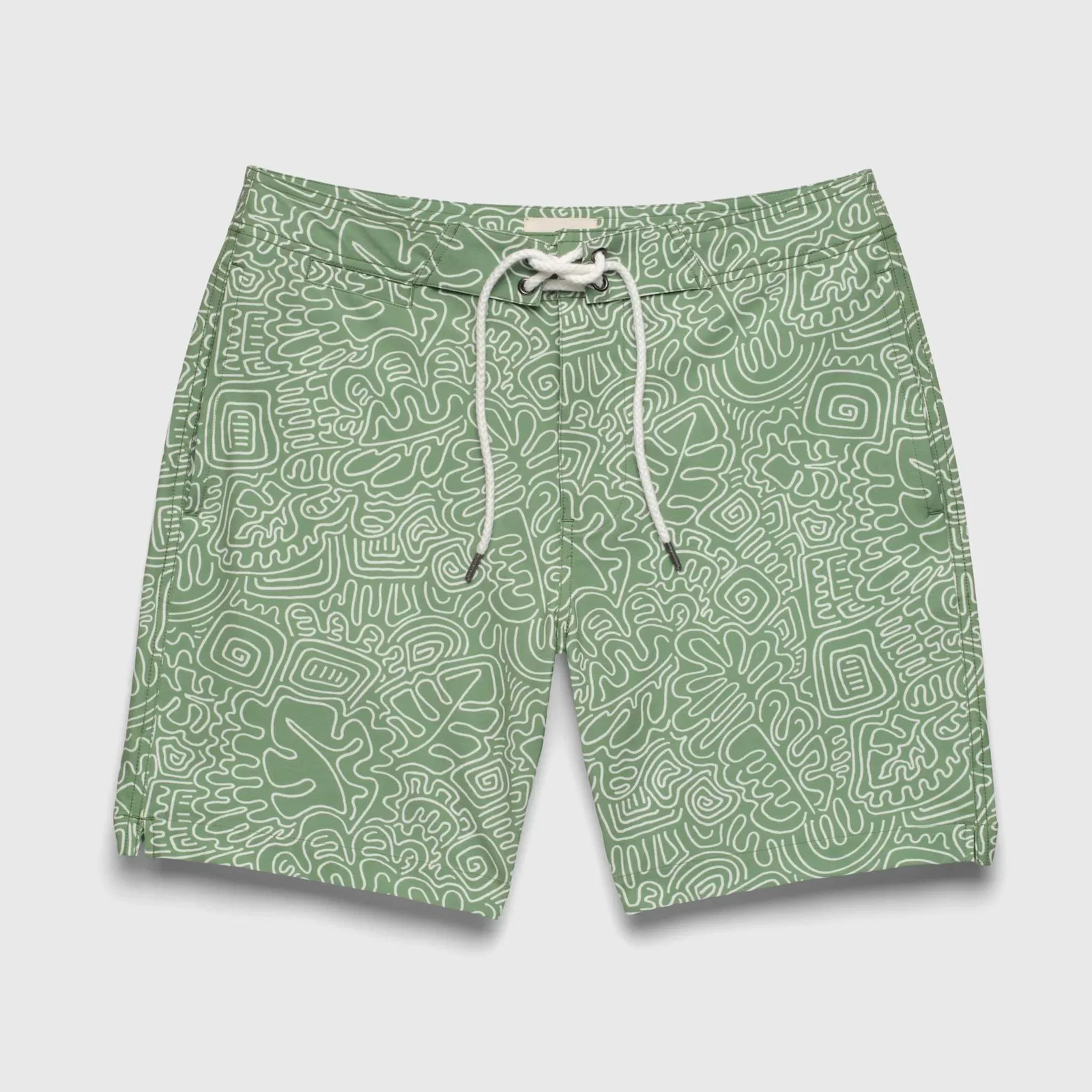 Image of Duke 7.25” Doodle Boardshort - Turf Green