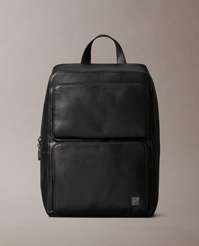 Slim Saffiano Emblem Logo Backpack