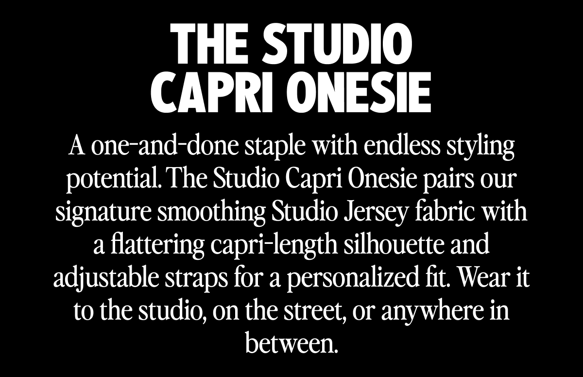 studio capri onesie