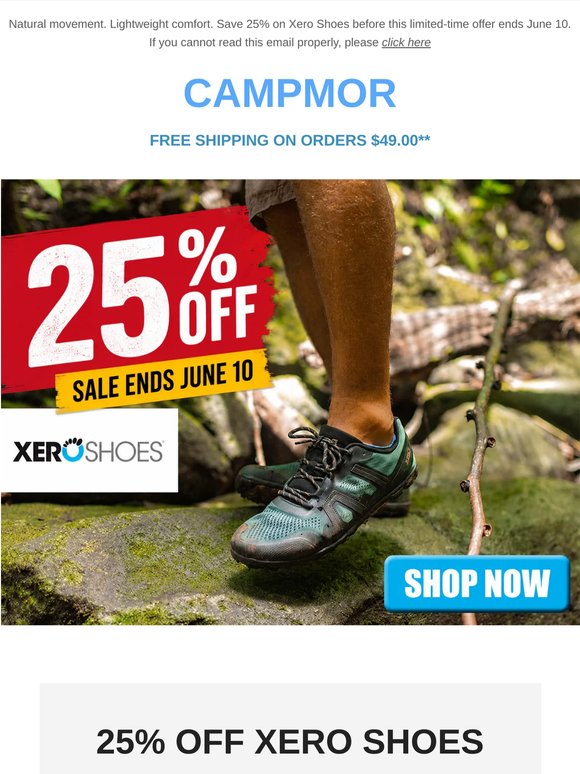 25% Off Xero Shoes Ends June 10 👣 Go Farther, Feel More