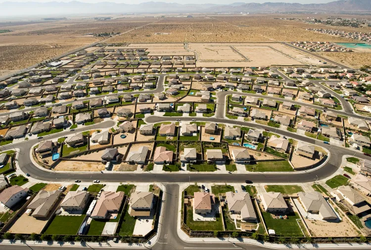 Homes in Lancaster, California.