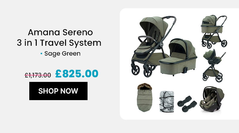Amana Sereno 3 in 1 Travel System – Sage Green