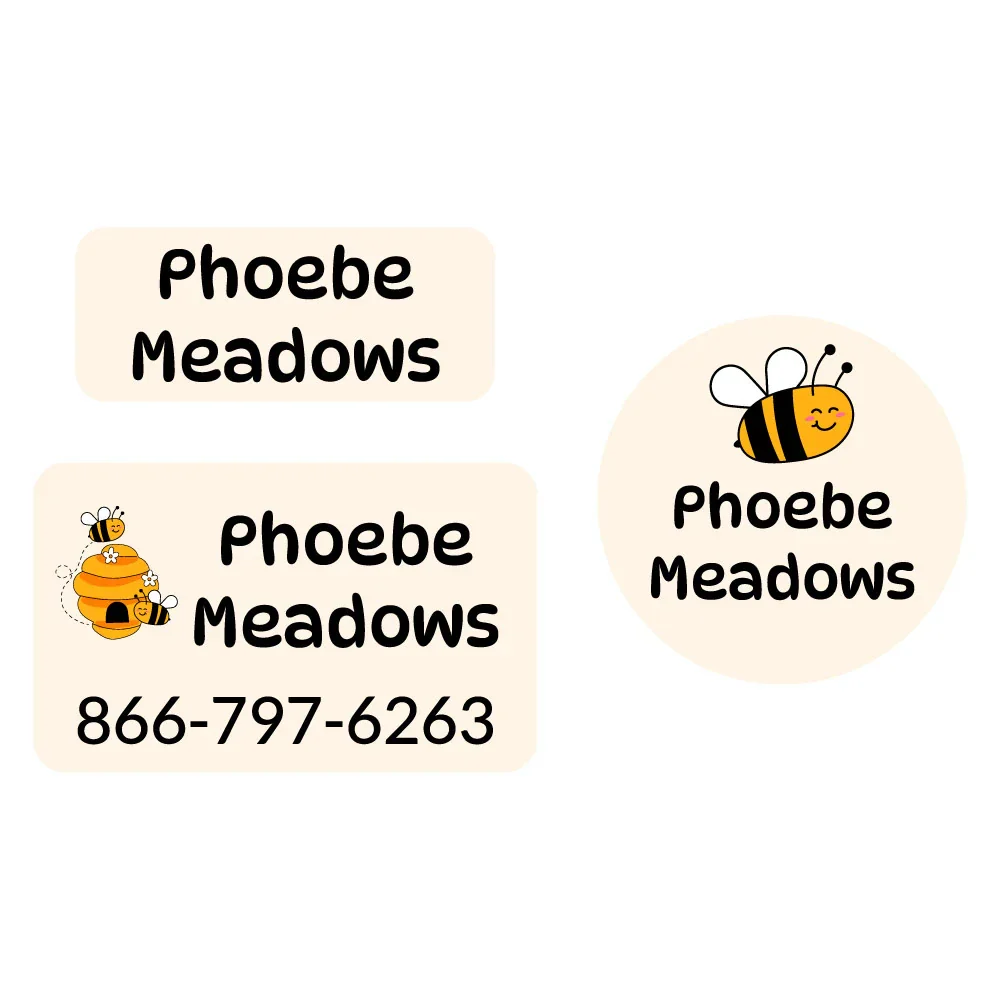 Image of Bee Clothing Labels Pack