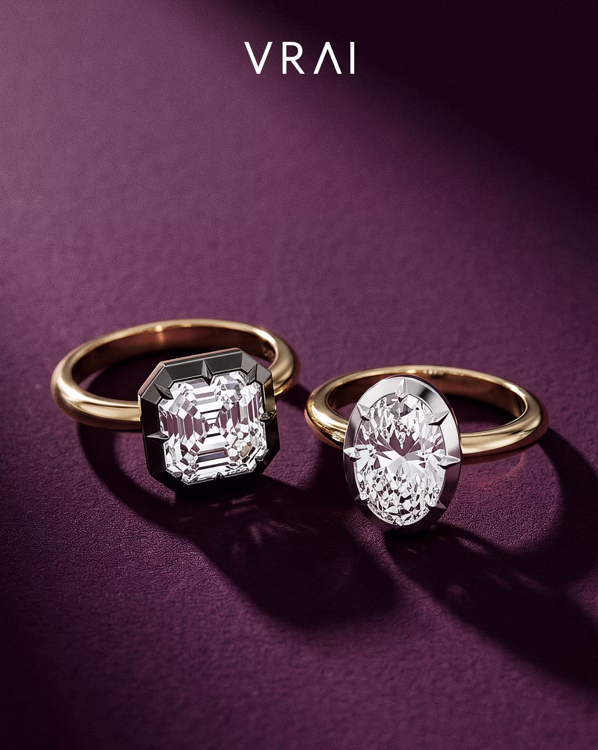 Two Tone engagement rings