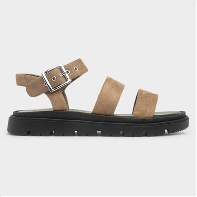 Truffle Collection Rae Womens Taupe Chunky Sandal