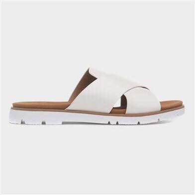 Lunar Chloe Womens White Crossover Mule Sandal
