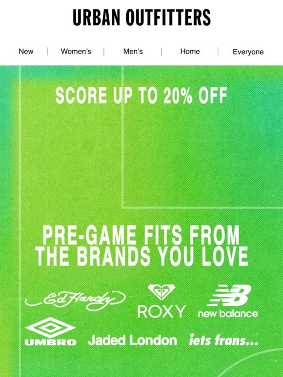 Up to 20% OFF the brands you love ends today 📢