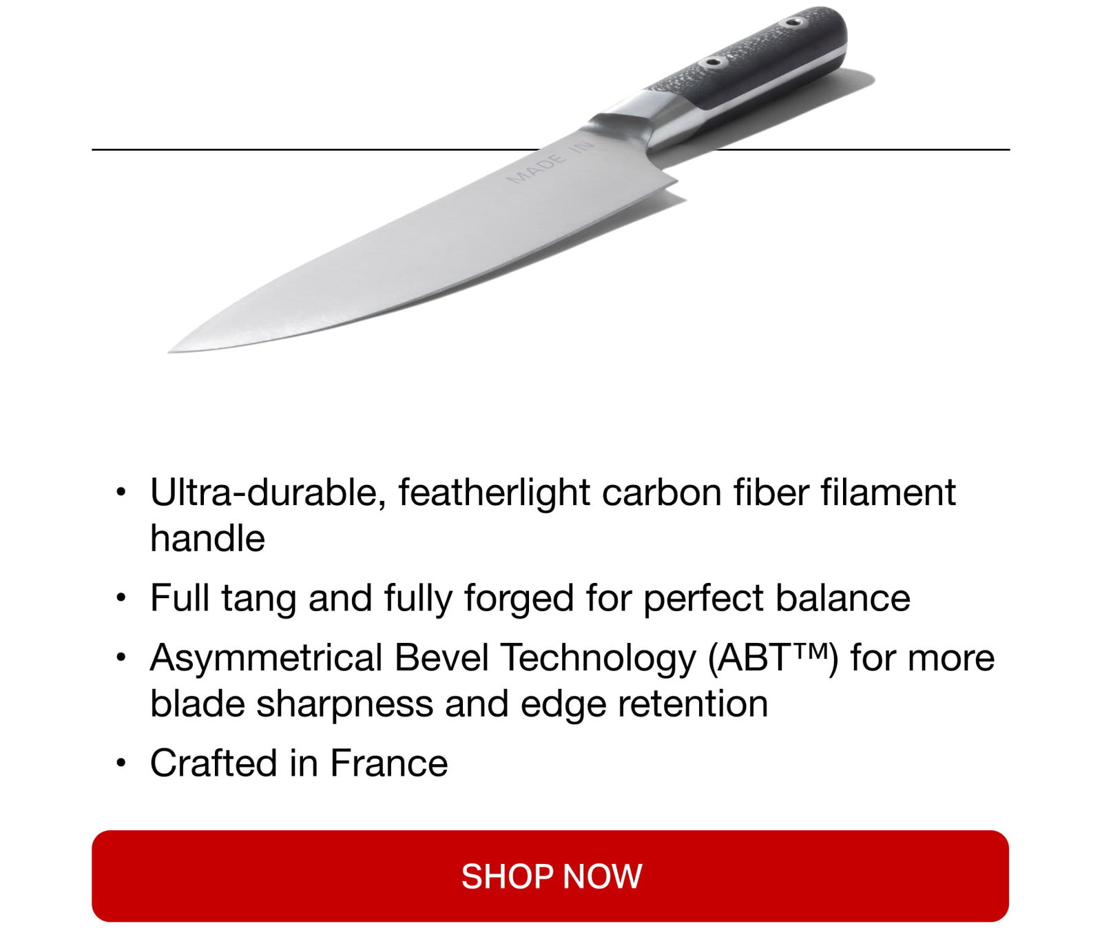 Carob Fiber Handle Chef Knife | Shop Specialty Knives