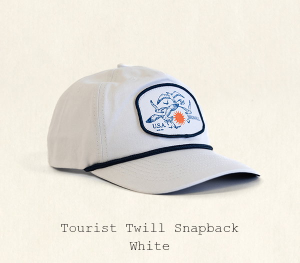 Tourist Twill Snapback - White