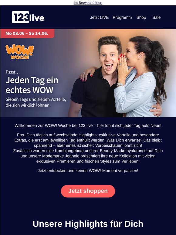 🎉 Die WOW! Woche bei 123.live – jeden Tag neue Überraschungen!
