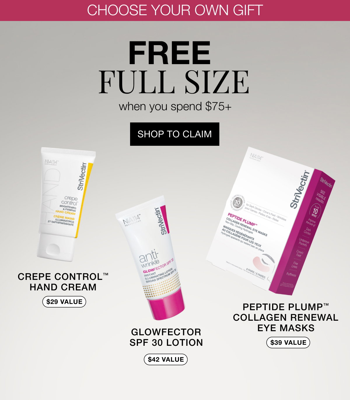 Free Full Size - Choose Your Own Gift