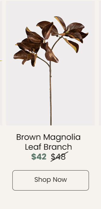 Brown Fake Magnolia Leaf Branch