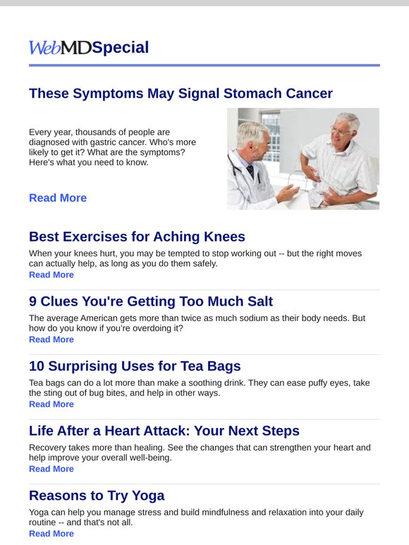 These Symptoms May Signal Stomach Cancer