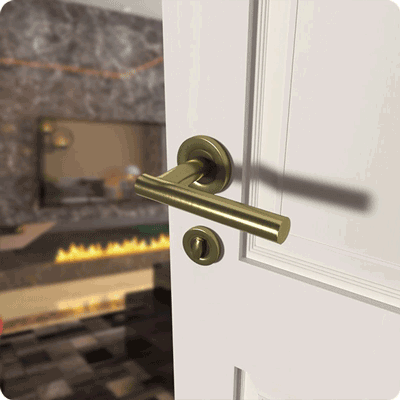 Satin brass finishes
