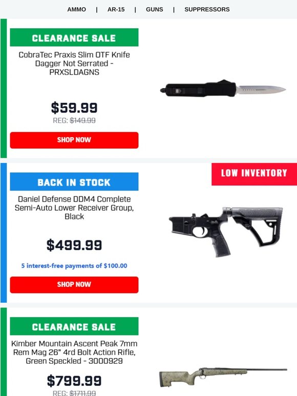 CobraTec Slim OTFs On Sale Now For $59.99!