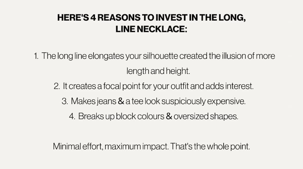 Here's 4 Reasons To Invest In The Long, Line Necklace