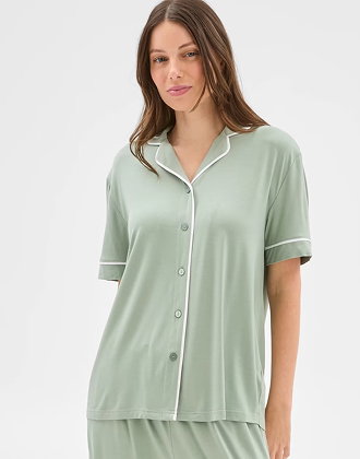 Bamboo short sleeve top and pants pyjama set