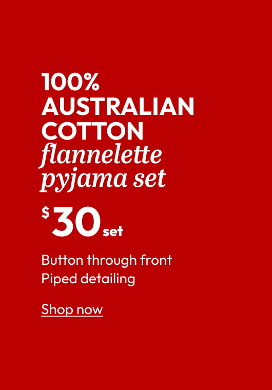 100% AUSTRALIAN COTTON flannelette pyjama set