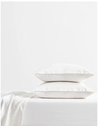 Kai Flannelette Sheet Set - White