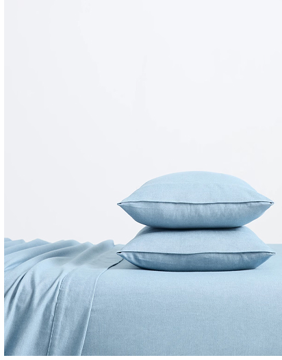 Kai Flannelette Sheet Set - Blue Stone