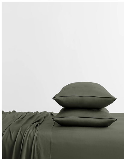 Kai Flannelette Sheet Set - Agave Green