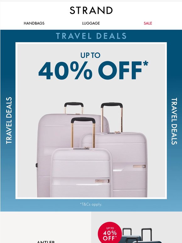 Shop 3-piece Luggage Sets up to 40% OFF*