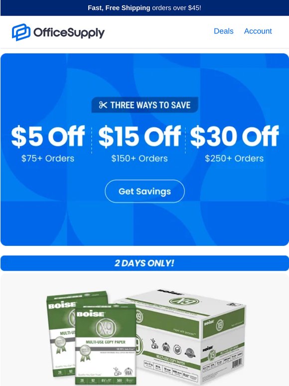 Don’t Miss! 2 DAYS ONLY Copy Paper Sale 📄