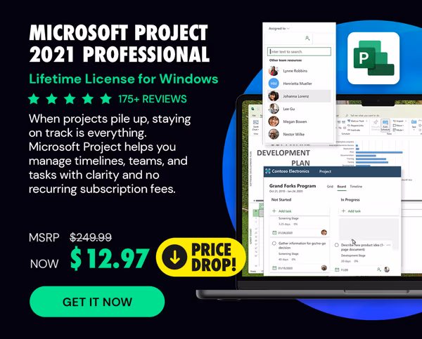 Microsoft Project 2021 Professional: Lifetime License for Windows