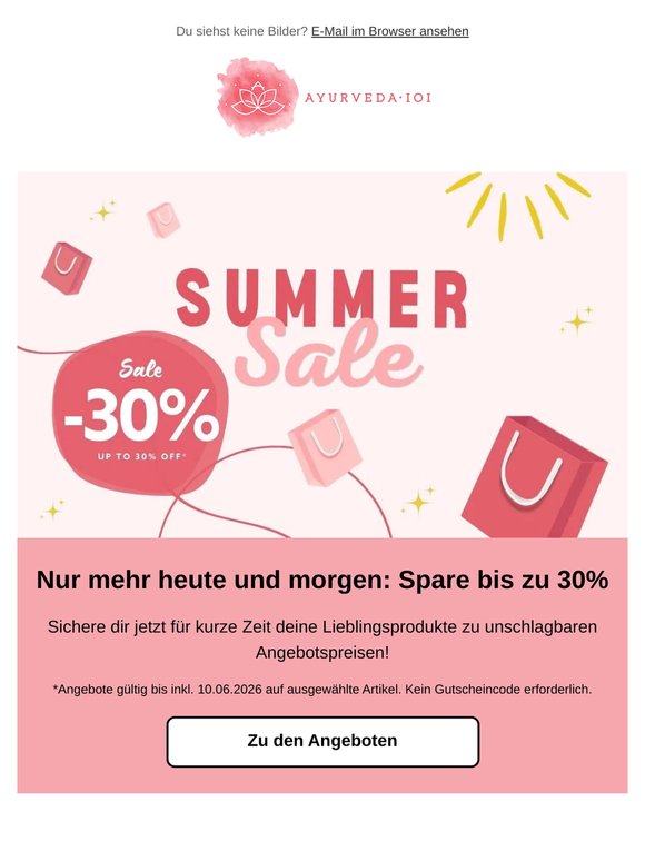 🌟 Achtung, Achtung: Unser Sale endet bald!
