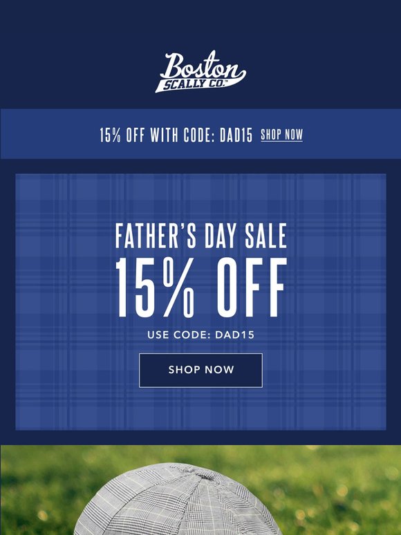 15% OFF Caps for Dad! 👔🥃⛳