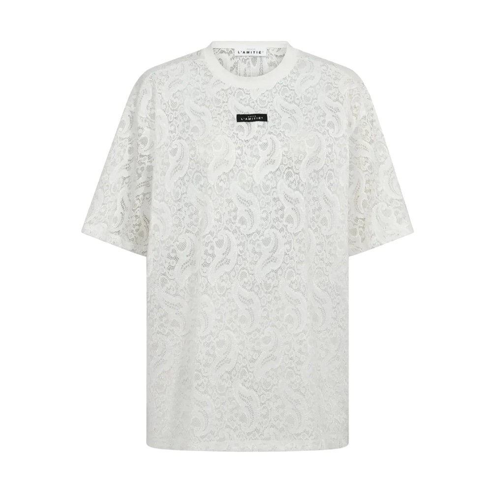 Image of Summer Lace Loose Tee - White