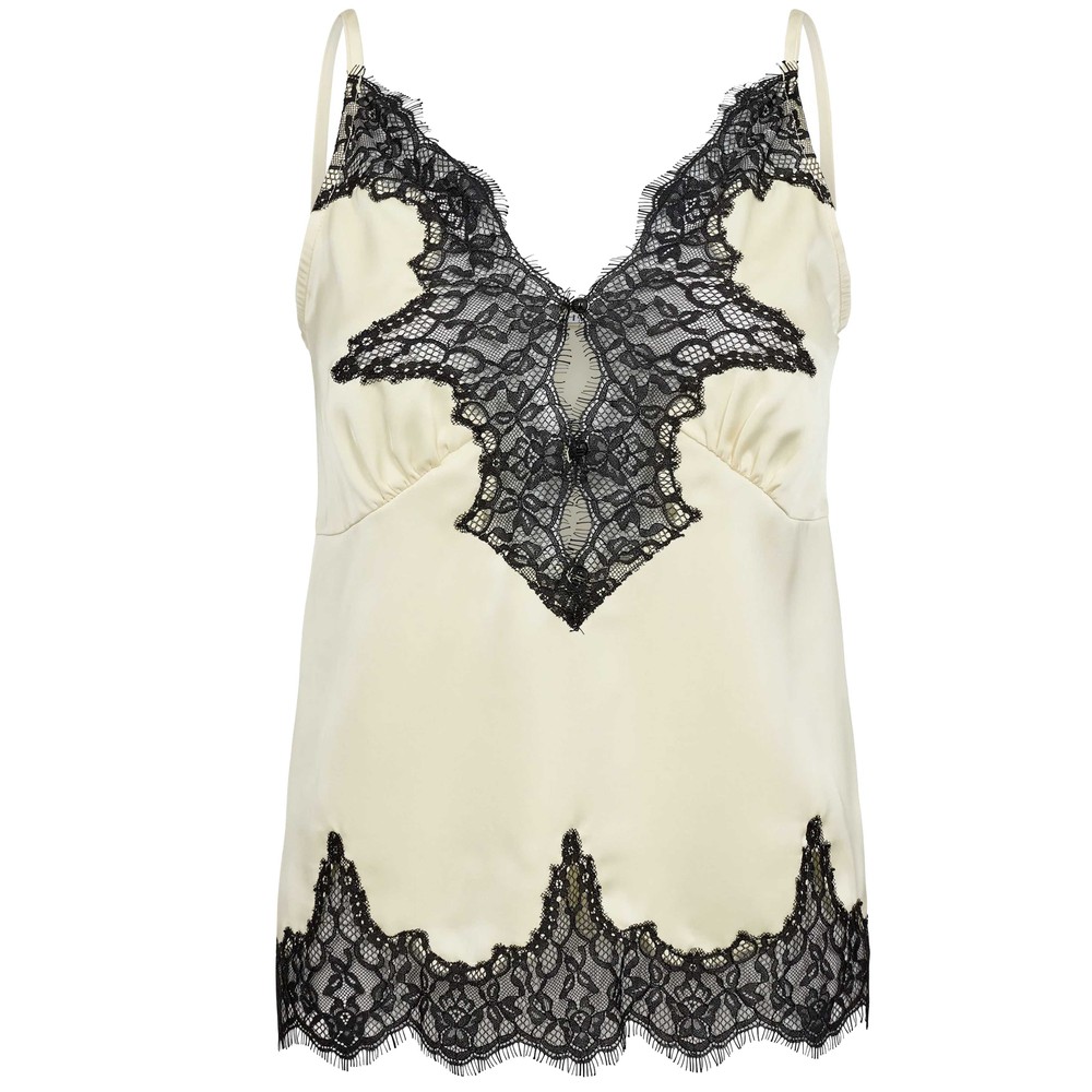 Image of Vivian Lingerie Lace Camisole Top - Yellow