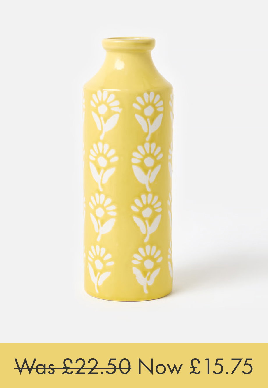 Fleur Yellow Ceramic Vase