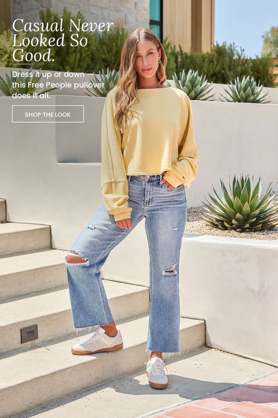 Casual never looked so good.d Dress it up or down - this Free People pullover does it all. Shop the look.