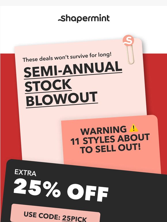 FYI: Your 25% OFF voucher ends now