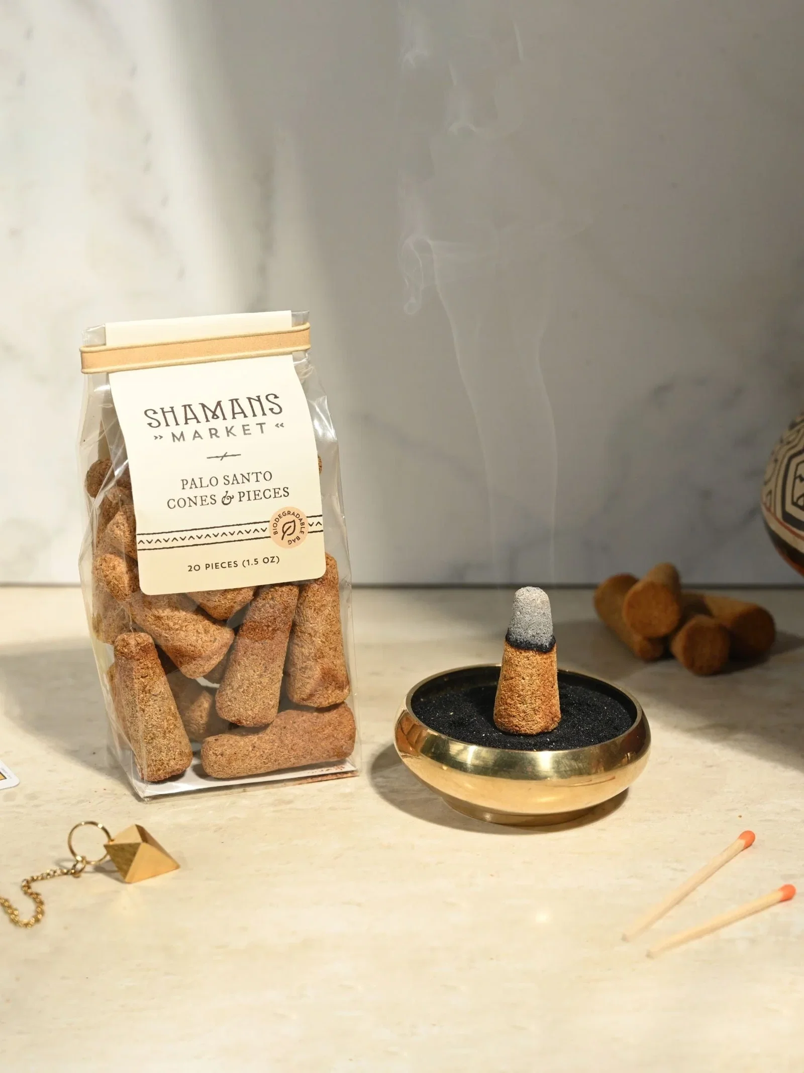 Image of Palo Santo Cones & Pieces - 20 Cones