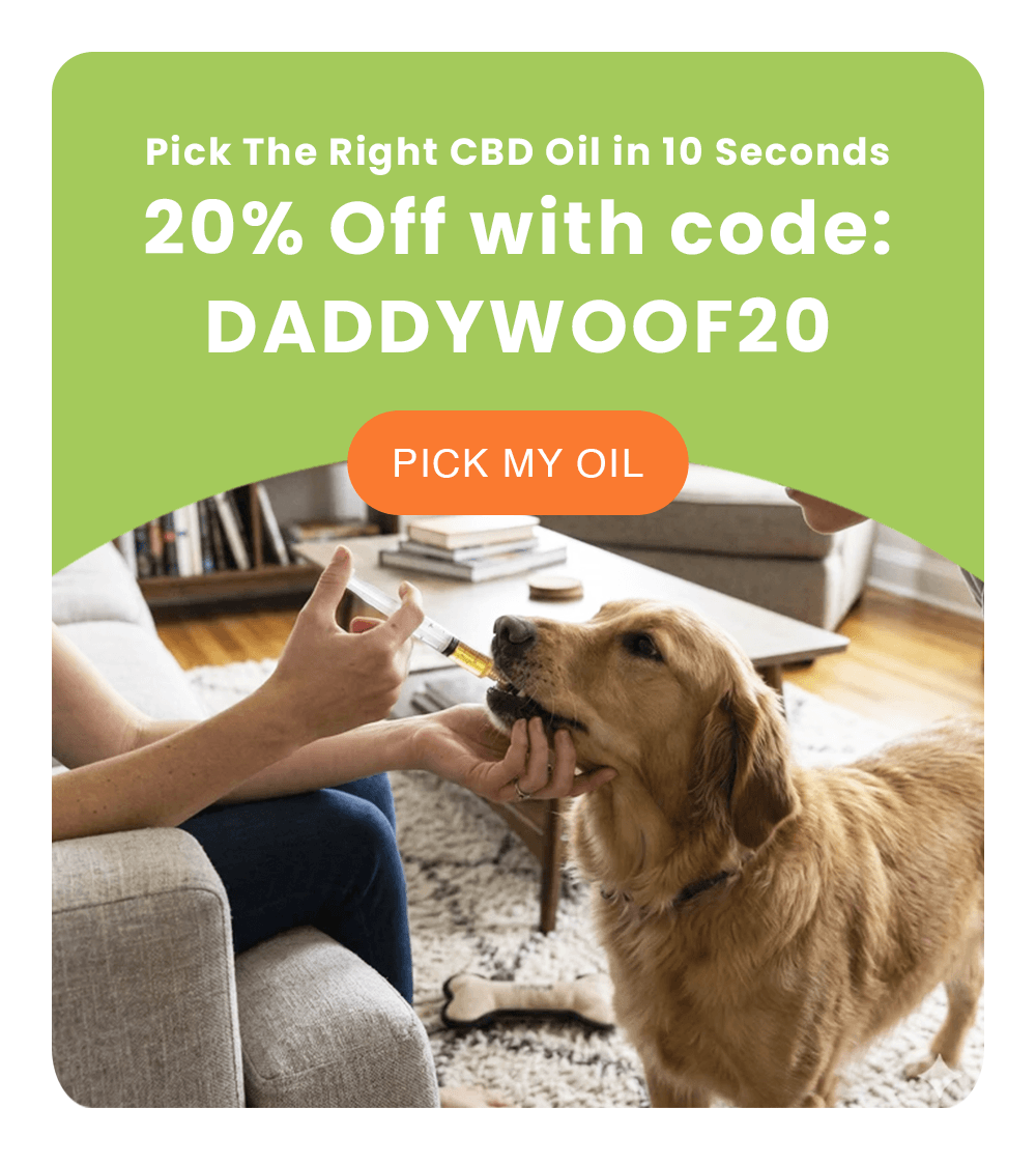 Pick The Right CBD Oil in 10 Seconds. 20% Off with code: DADDYWOOF20