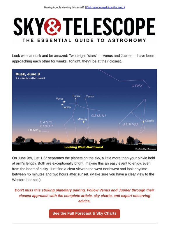 Look West Tonight: Venus and Jupiter Meet at Dusk