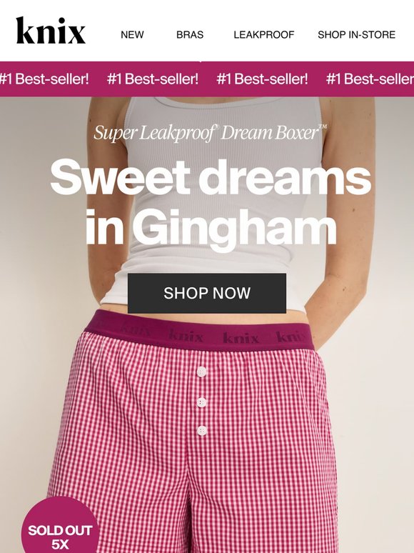 RESTOCKED: Our sold out 5X period PJ short in a fresh hue! 🍒