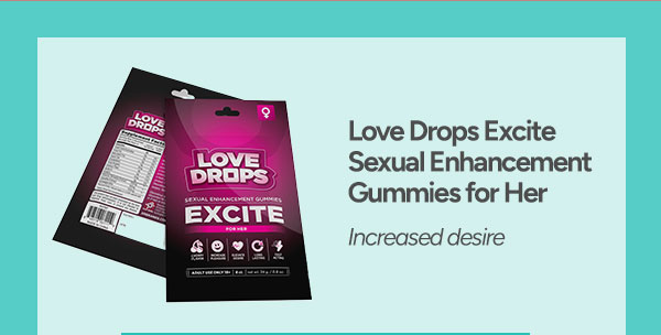 Multi-Pack Love Drops Excite Sexual Enhancement Gummies for Her – 8 Pack