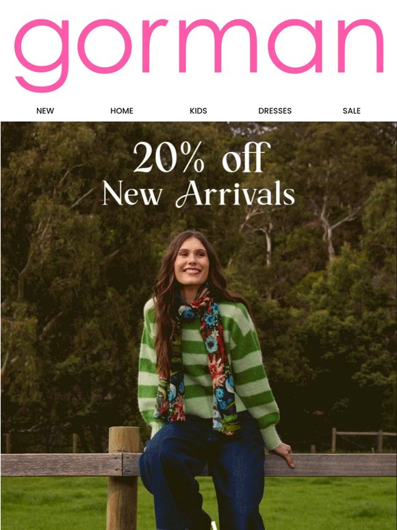 Last Chance 💚 20% off New Arrivals!