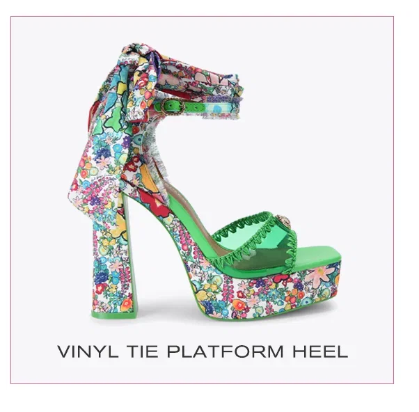 Vinyl Tie Platform Heel