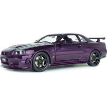 1999 Nissan Skyline (R34) GT-R Z Tune - Midnight Purple 1:18 Scale Diecast Model Car by Solido