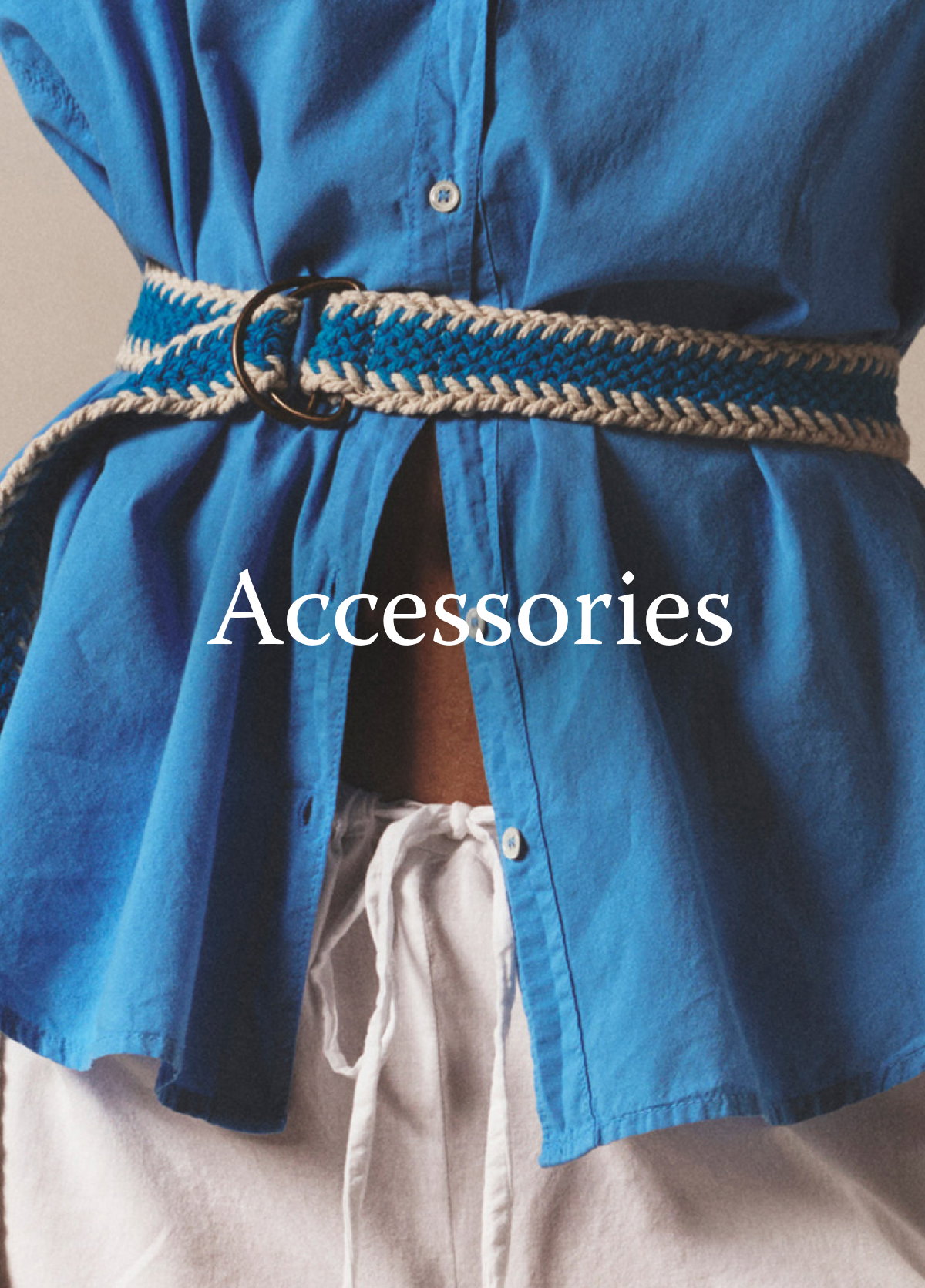 Quincy Belt Hydra Blue. Explore All New Accessories for Summer Sun.